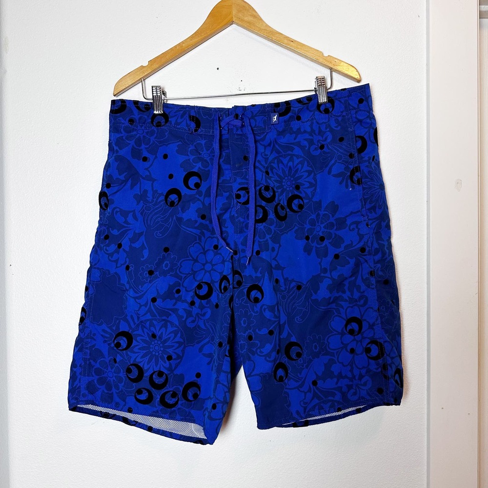 Rodd & Gunn Italy Blue Velvet Pattern Swim Trunks Shorts sz XL